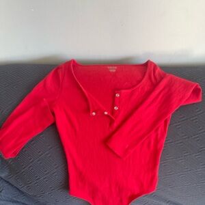 Victoria's Secret Pink Red Bodysuit